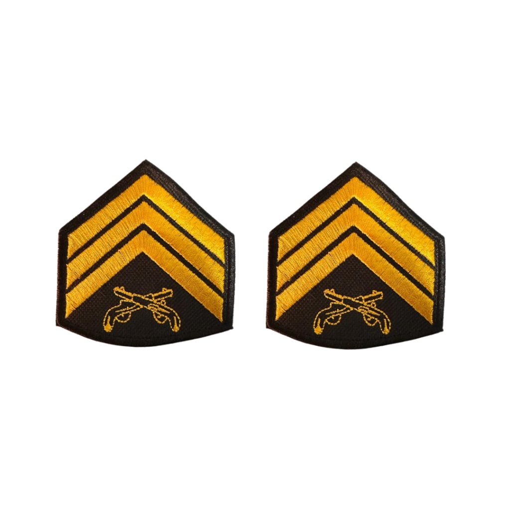 Patch Divisa Terceiro Sargento PMPR kit dois pares