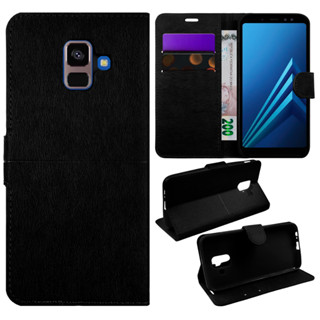 Capa Capinha Carteira Couro Sintético Compatível Samsung Galaxy A8 2018 A530 tela 5.6