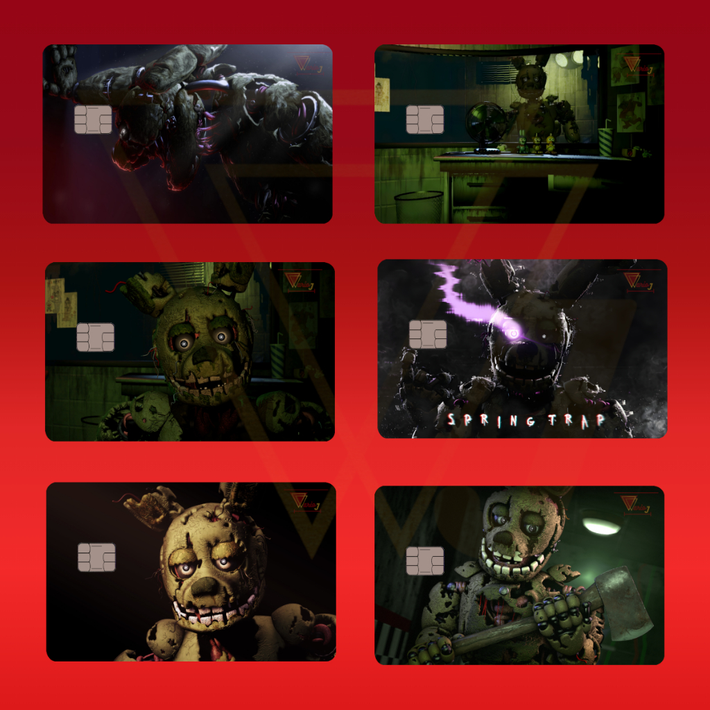 Película Adesivo Cartão Five Nights at Freddy's Springtrap William Afton I ALWAYS COME BACK Top FNAF