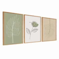 Quadro Decorativo Sala 50x70 Moldura Abstrato Minimalista Moderno Grande
