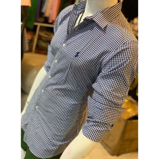 Camisa Social Xadrez Manga Longa Slim Masculina P OLO R L AUREN