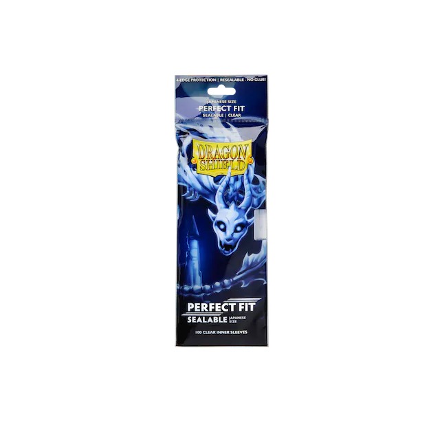 Sleeves Dragon Shield Perfect Fit Selável Clear Japanese Size 59x86mm Yu-Gi-Oh!