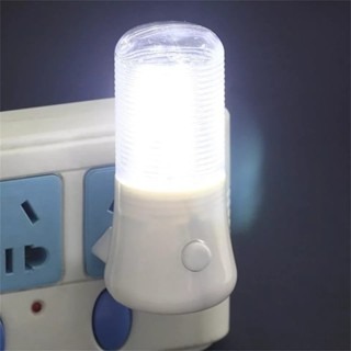 Mini Luminária De Tomada Luz Abajur Noturna De Lâmpada Led Bivolt Infantil Liga Desliga