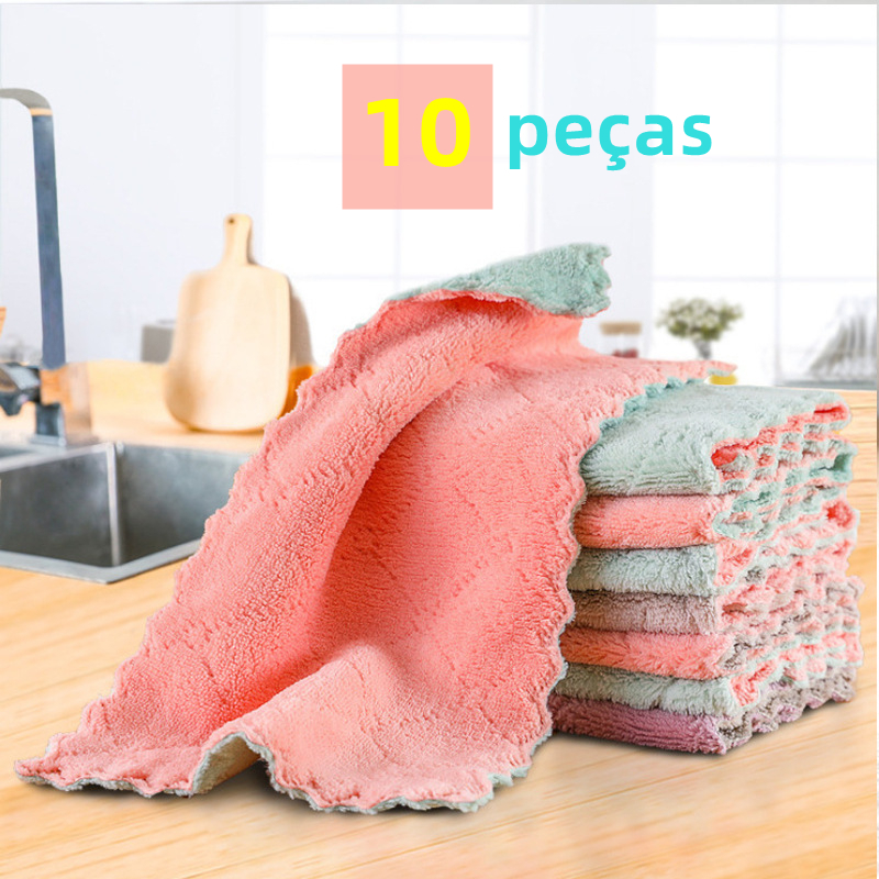 Pano De Limpeza 25x15CM Pano Super Absorvente Microfibra Para  Limpar De Cozinha Promoção em Oferta na Shopee