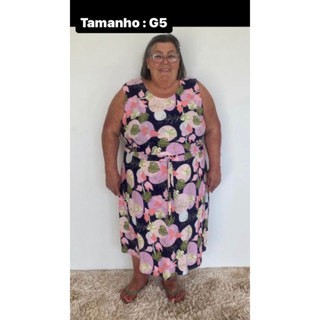 Vestido Plus Size Regata - TAMANHO : G5 - REF 2008 - Tecido liganete ( malha fria )