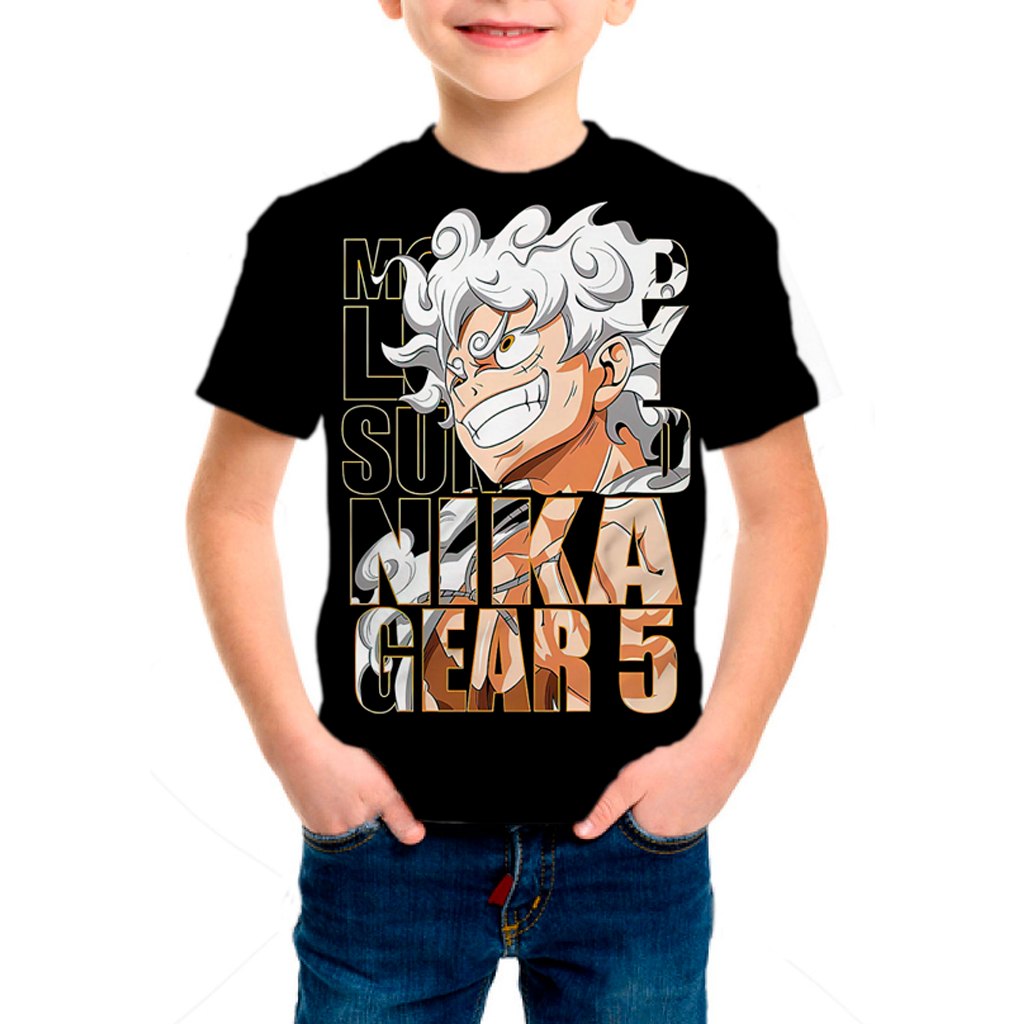 Camiseta Infantil - One Piece Monkey D Luffy Gear 5 Mod 05