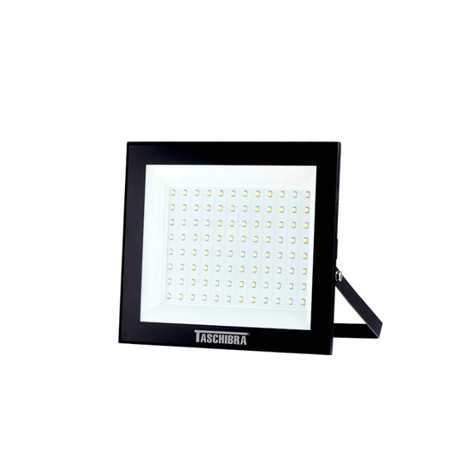 Refletor Tr Led 100w 6500k Externo Resistente Água e Difusor de Vidro Temperado - Taschibra