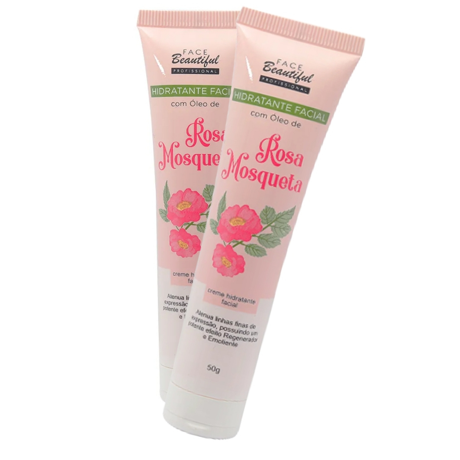 Hidratante Facial Com Óleo De Rosa Mosqueta Face Beautiful 50g