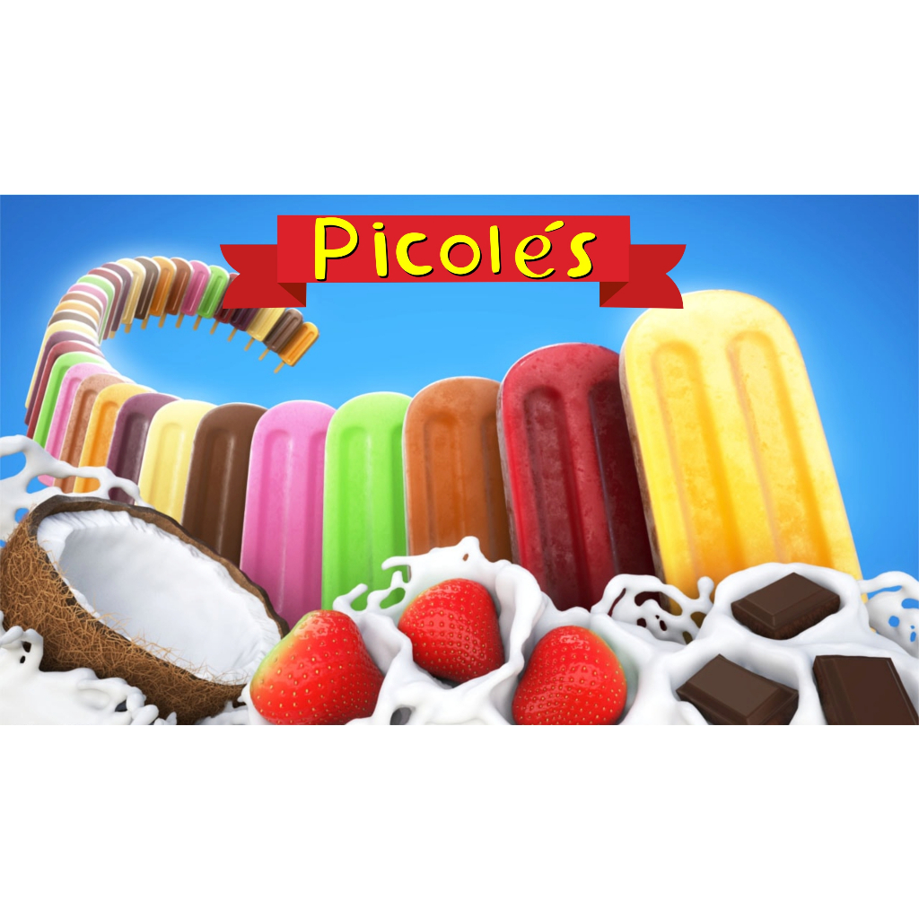 Adesivo Decoração Sorvete Sorveteria Picolé Frutas Carrinho