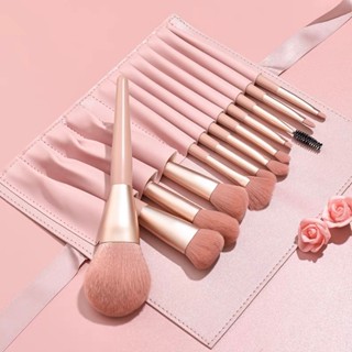 Kit 10 Pinceis Kabuki Profissional Com Estojo Esfumar Contorno Maquiagem Profissional