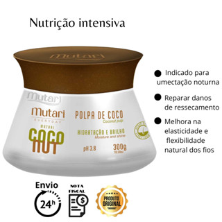 Máscara de Nutrição Polpa de Coco Mutari Coconut 300gr