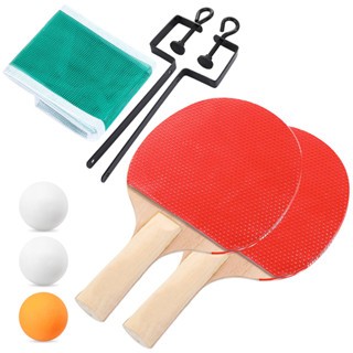 Kit Ping Pong Tênis De Mesa 3 Bolinhas + 2 Raquetes + 1 Rede Com Suporte Profissional