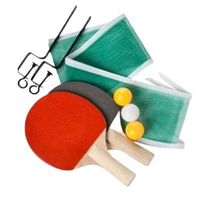 Kit Ping Pong Tênis De Mesa 3 Bolinhas + 2 Raquetes + 1 Rede Com Suporte Profissional