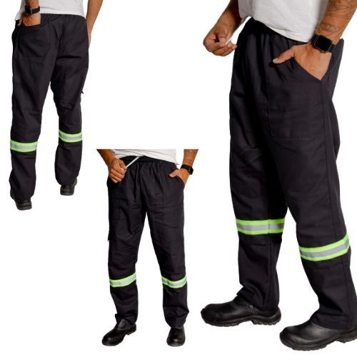 Calça Brim Cargo Refletivo Uniforme Profissional Masculino 38 em Oferta na Shopee