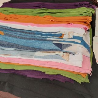 Retalho De Malha Helanca 2KG Para Artesanato Tapete Frufru Xuxinha de Cabelo Enchimentos Em Geral