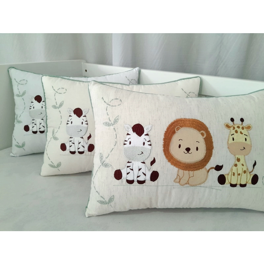 Almofada para Berço Zoológico Safari Friends - Original em Oferta na Shopee