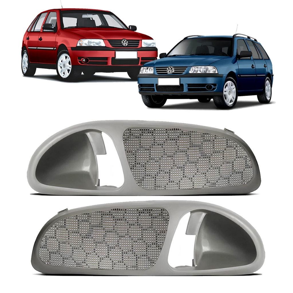 Par Moldura Acabamento Cinza Claro Maçaneta Interna Porta Dianteira Gol Parati Saveiro G3 2000 2005 em Oferta na Shopee