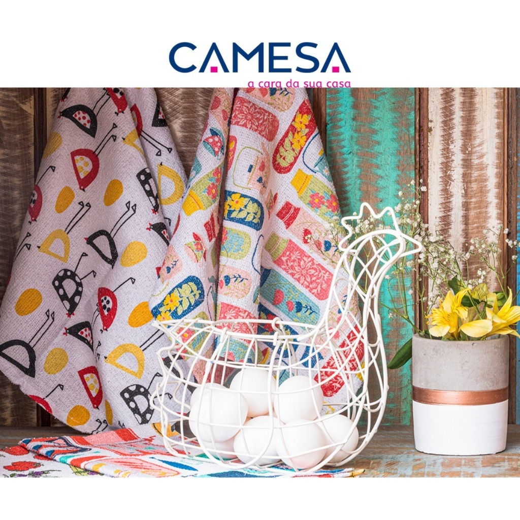 NOVO Pano de Prato atoalhado Estampado Felpudo  Kit 10 35x55 com 10 unidades