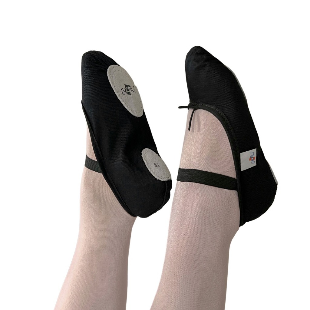 Sapatilha Tecido Lona Ovinho Ballet Jazz Sola Dividida