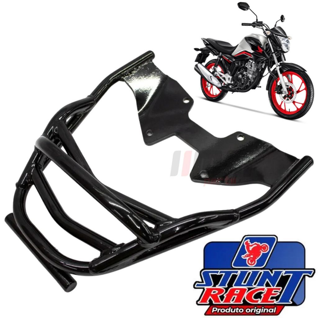 Bagageiro do Grau Stunt Race Honda CG 160 Titan reforçado grelha churrasqueira com chapa removivel
