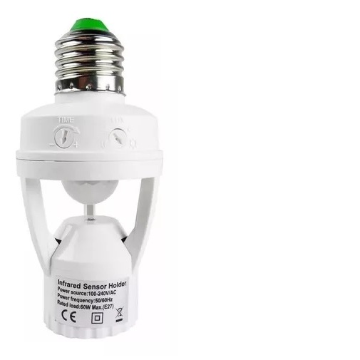 Sensor Presença Fotocélula Para Lâmpada Timer Soquete E27