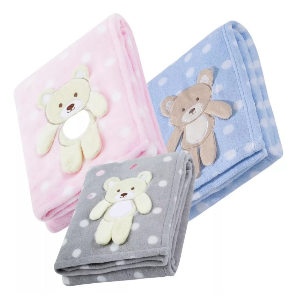 Manta Cobertor Soft Bichinhos para Bebê Hipoalergênico anti alérgico Super Macio Loani