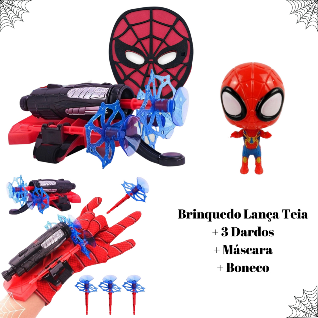 Luva Lança Teia Homem Aranha Brinquedo Presente Meninos