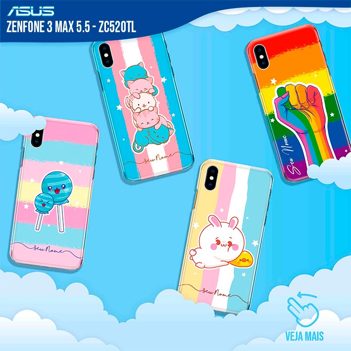 Capa Capinha  - Zenfone 3 Max 5.5 - ZC553KL - Arco-íris