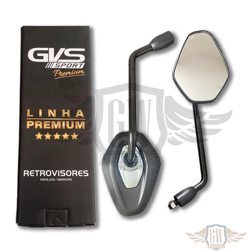 Retrovisor Tiger 1200 Gvs Fixo Honda Lente Convexa Premium em Oferta na Shopee