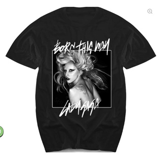 Camisa Lady Gaga Cantora Pop Algodão Camiseta Born This Way Unissex Blusa em Oferta na Shopee