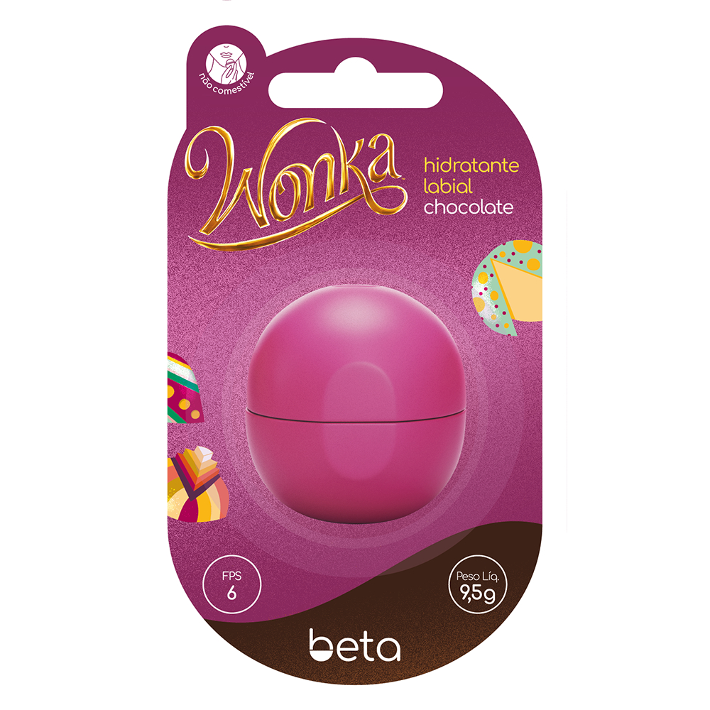 Hidratante Labial Beta Wonka Chocolate 9,5g