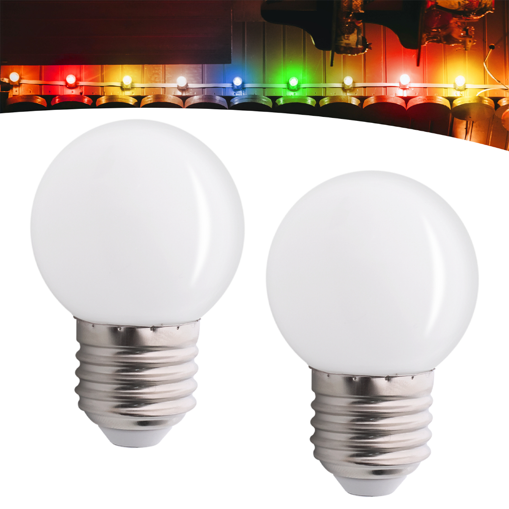 Kit 2 Lâmpada Bolinha Led 3w G45 E27 Bulbo Lustre Espelho