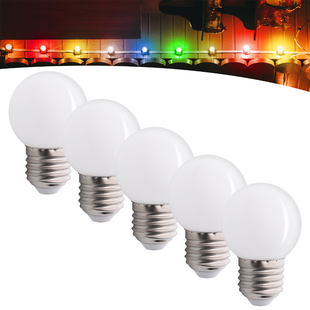 Kit 5 Lâmpada Bolinha Led 3w G45 E27 Bulbo Lustre Espelho