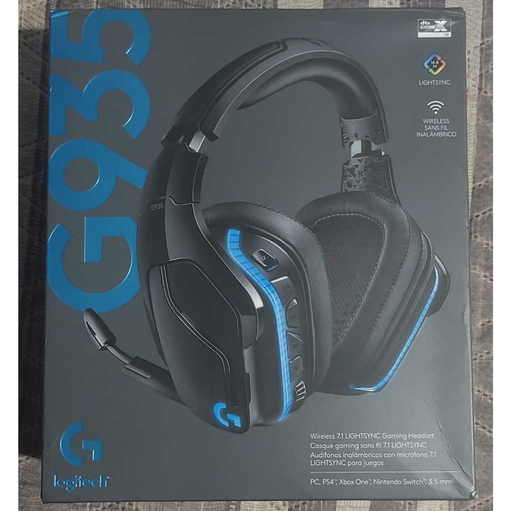 Headset sem fio Logitech G935 (Fone sem fio NOVO)