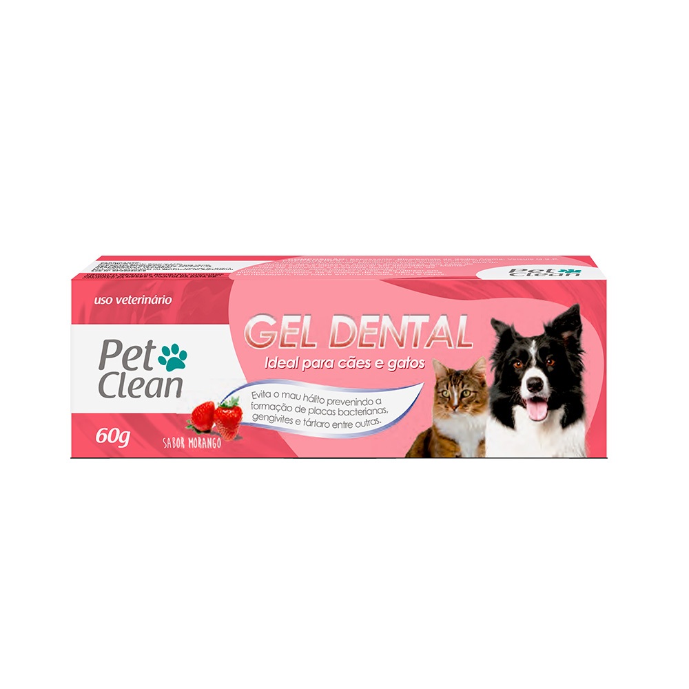 Gel Dental Morango Pet Clean 60g em Oferta na Shopee