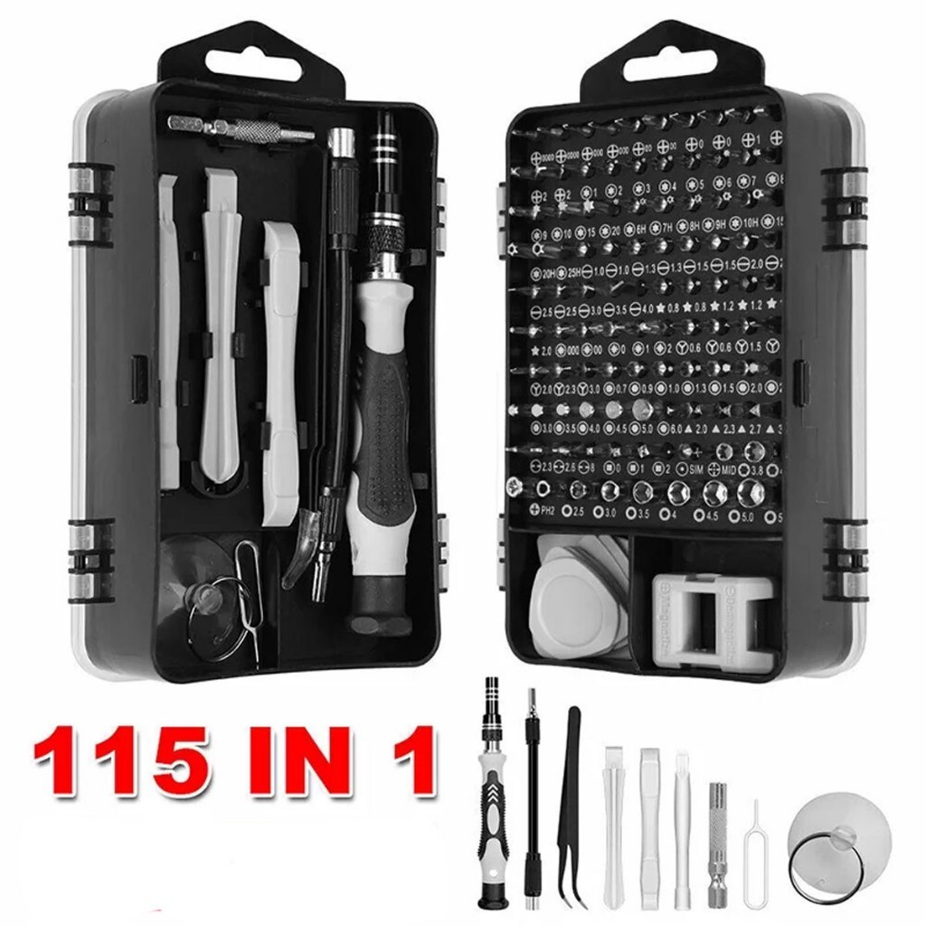 Kit ferramenta Manutenção 115 chaves de Reparação Celular Notebook Tablet Maleta Ferramentas 115 PÇ
