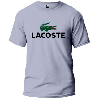 Camisa Masculina Lacoste + Escrito Tecido 100% Algodão Fresco Manga Curta