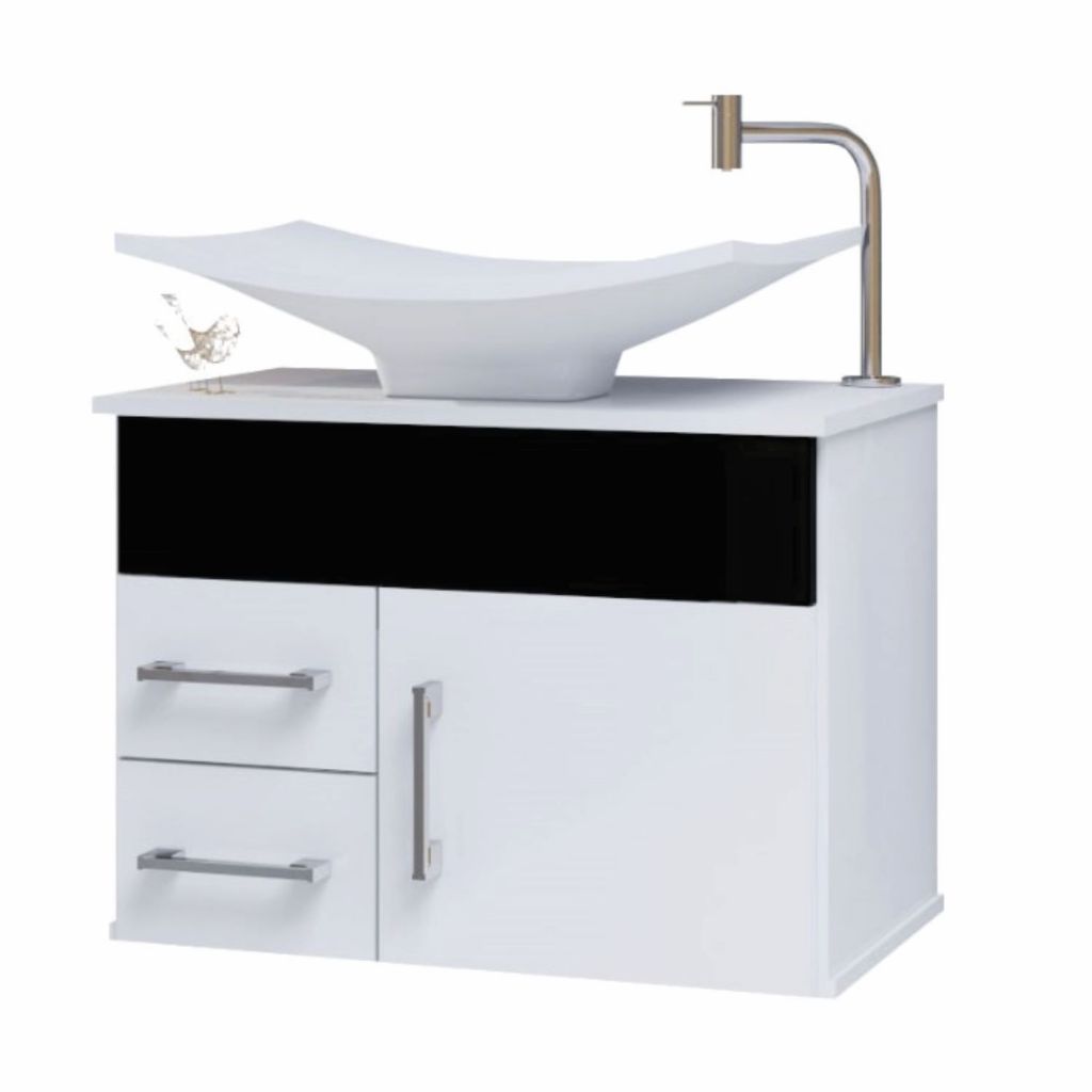 Gabinete para banheiro Turin MDF SEM espelheira com cuba em Oferta na Shopee