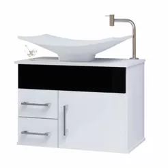 Gabinete para banheiro Turin MDF SEM espelheira com cuba
