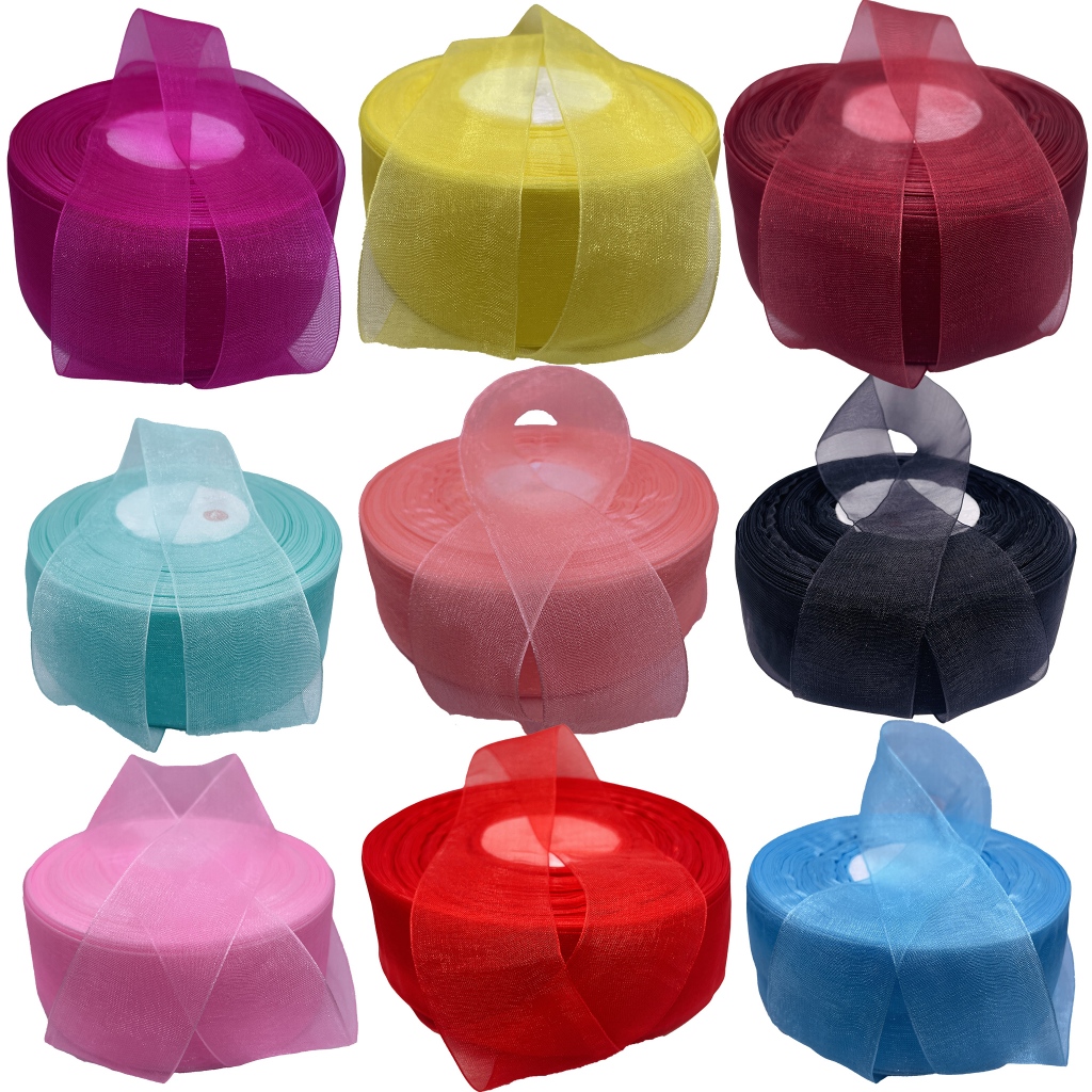 Fita de Organza Voal Premium 38mm – 10m, 20m ou 45m | Laços, Artesanato e Decoração em Oferta na Shopee