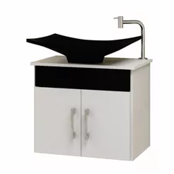 Gabinete Bali MDF armário banheiro 50 cm com cuba e SEM espelheira