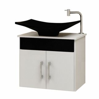 Gabinete Bali MDF armário banheiro 50 cm com cuba e SEM espelheira em Oferta na Shopee