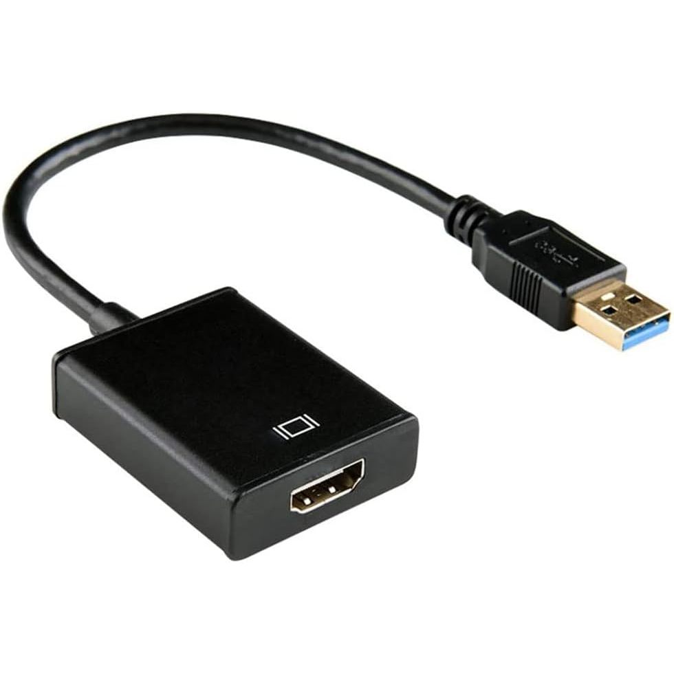 Cabo Adaptador Vedio, Conversor de Adaptador Externo USB 3.0 para Vedio para PC/Laptop/HDTV - Preto