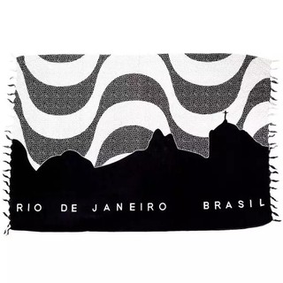 Canga Praia Poliéster Calçadão Copacabana Rio De Janeiro Souvenir