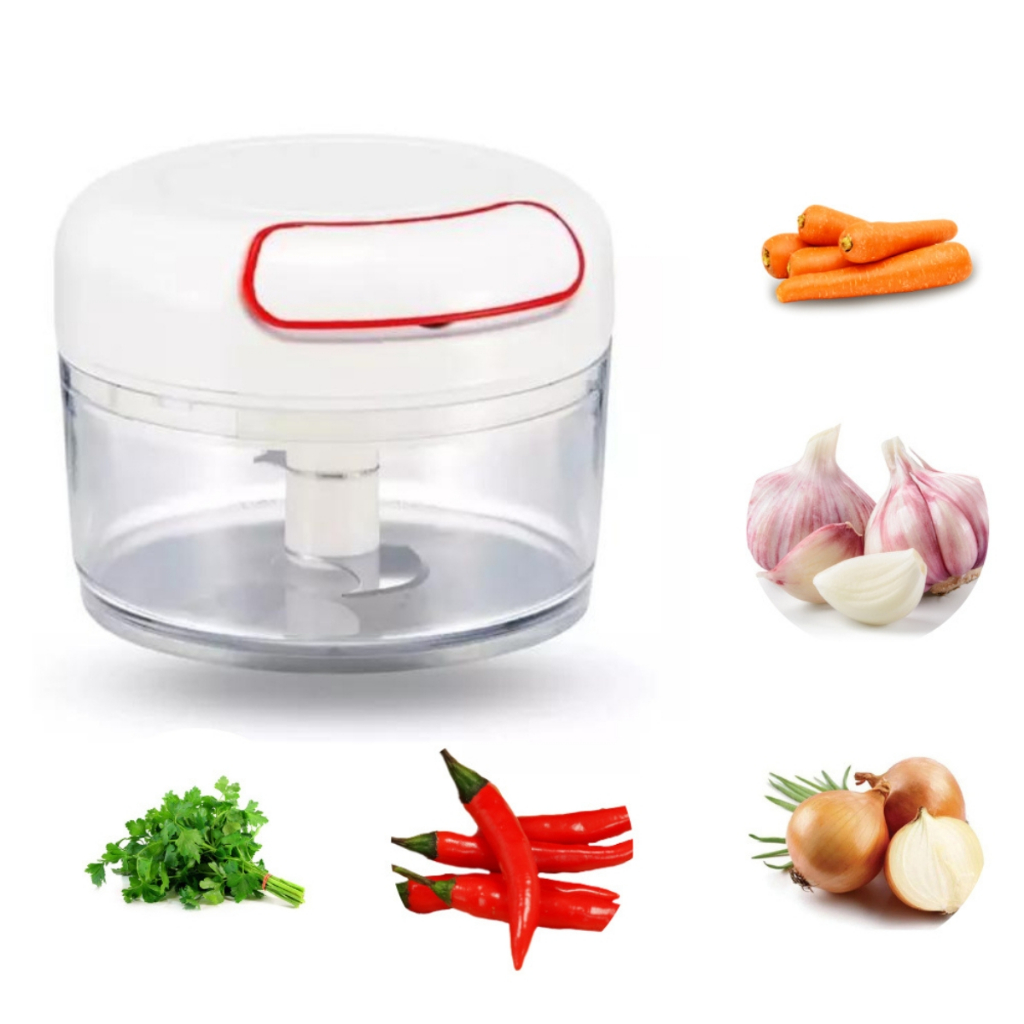 Mini Processador Triturador Moedor de Alimentos Manual Portátil Carnes Vegetais Alho Frutas