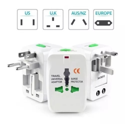 Adaptador Universal de Tomada para Viagem + 150 Países Internacional Entrada e Saida Mundial Adaptor International All-in-one