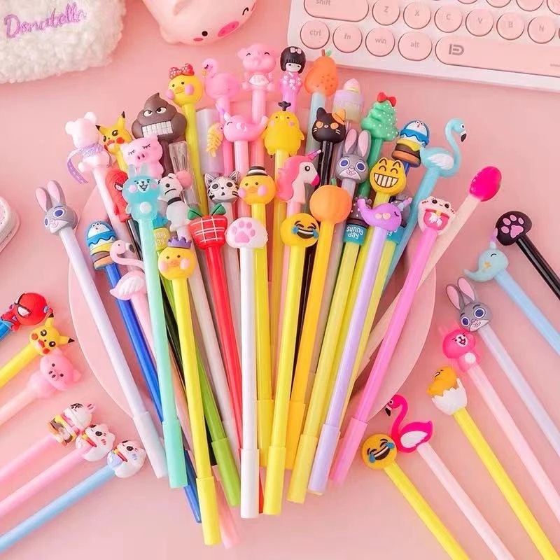 Kit 12 Caneta fofa Criativa Gel Bichinhos Personagens Animadas Kawaii em Oferta na Shopee