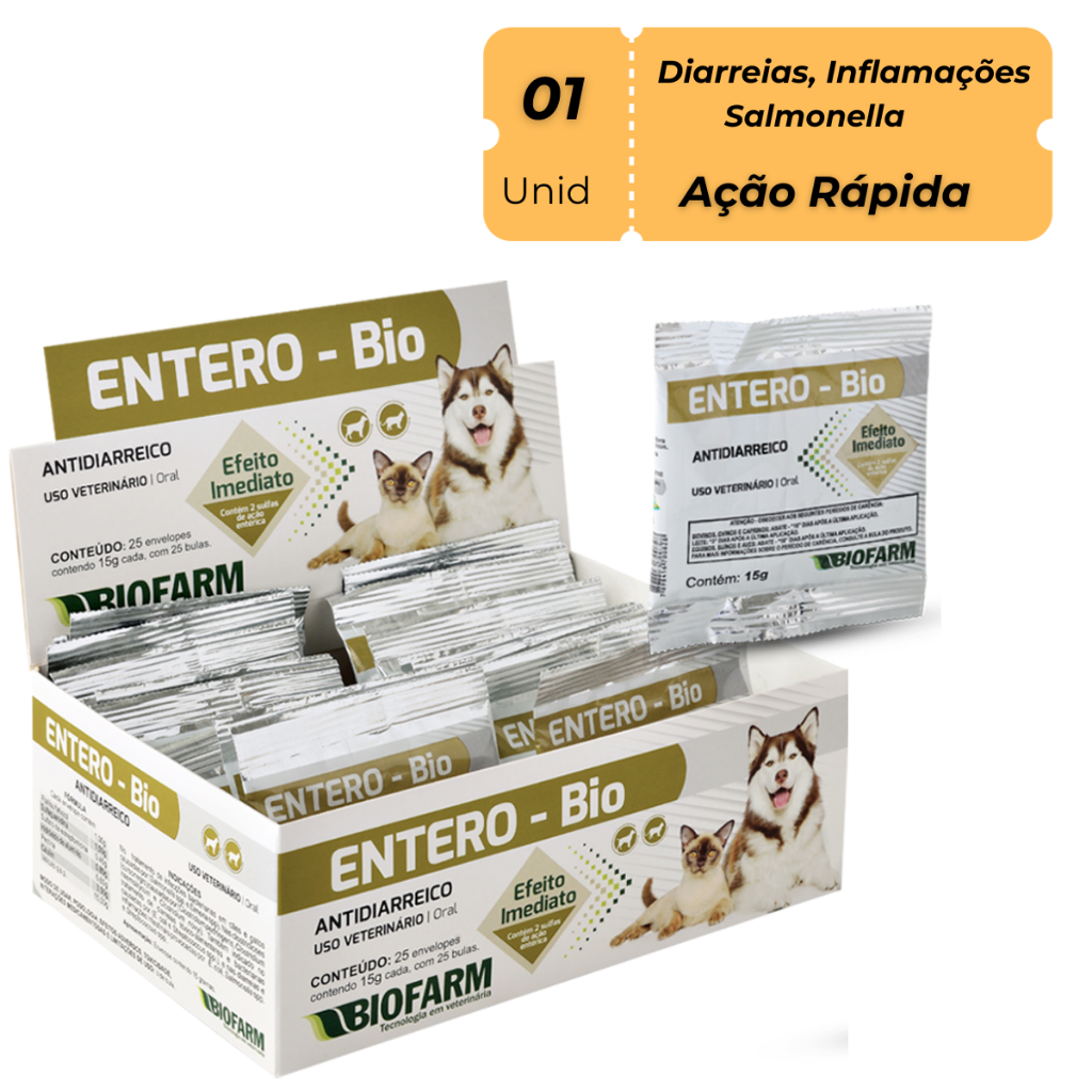 Antidiarreico De Efeito Imediato Entero Bio Pet para Cachorro e Gato Pet shop
