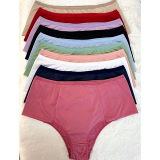 Kit 4 Calcinha Cós Alto Pala Dupla Forro 100% Algodão Feminina Confortável