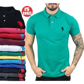 Kit Com 5 Camisa Gola Polo Masculina Original